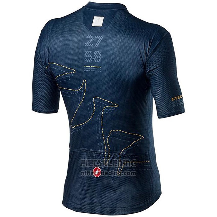 2020 Fietskleding Giro d'Italia Donker Blauw Korte Mouwen en Koersbroek